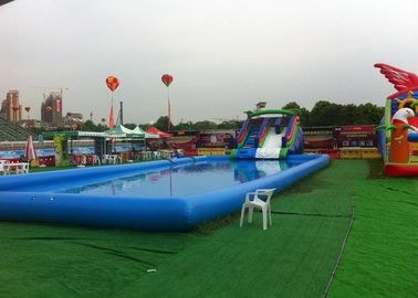 Blauw Groot Opblaasbaar Jonge geitjes Zwembad met Dia voor Inground-Pools