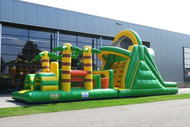 Plato-van de de Huur Opblaasbaar Hindernis van pvc Groen van de de Cursusbinnenplaats Opblaasbaar Openlucht het Spelmateriaal