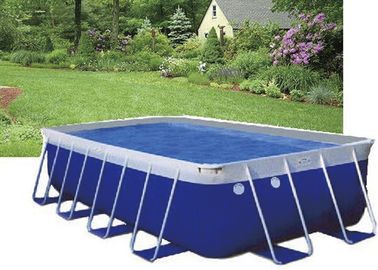 De blauwe pvc-Pool van het het Metaalkader van het Staalkader, Gemakkelijk Opstellings Zwembad met Toebehoren