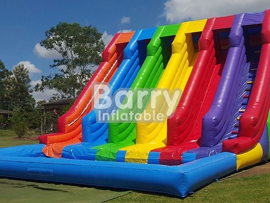 4 Opblaasbare het Waterdia's van de steeg Grote Kleurrijke Regenboog met Pool