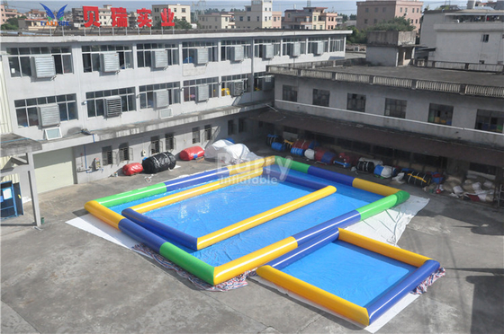 Pool 0.9mm van het familie Opblaasbare Draagbare Water Gele Blauwgroene Kleur