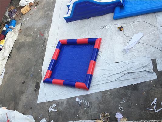 Diep Blauwe en Rode Pool 6x6m van het Geteerd zeildoek Opblaasbare Water voor Familie
