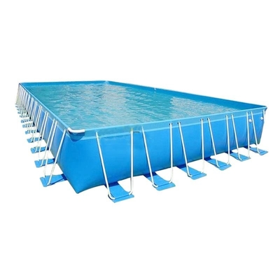 EN71 draagbare Waterpool 0.9mm Zwembad van het het Metaalkader van pvc het Opblaasbare Rechthoekige