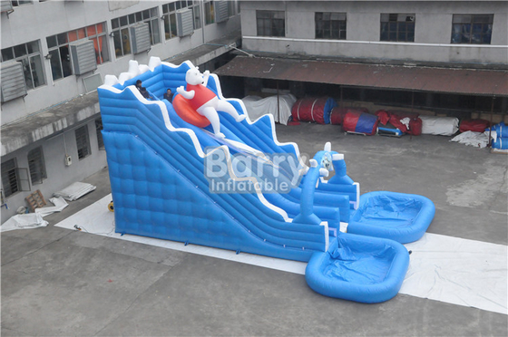 0.55mm Commerciële Opblaasbare het Waterdia's van pvc met Grote Poolhuur