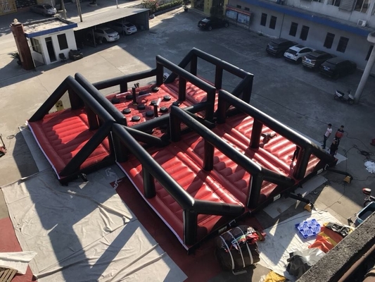 0.55mm PVC Outdoor Opblaasbare Hindernisbaan Waterdicht Bounce House