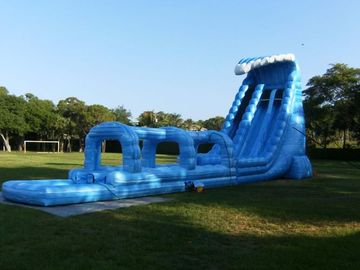 De dubbele Blauwe Dia's van het Binnenplaats Opblaasbare Water, Lange het Waterdia's van de Misstapn Dia