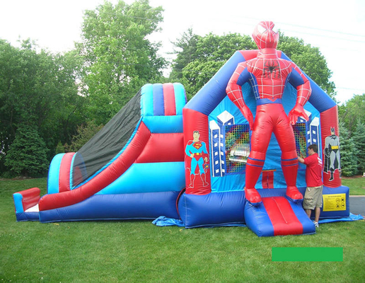 Openluchtspiderman-de Spronghuis van Avonturen Opblaasbaar Combo Superhero met Dia