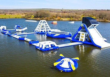 Van het het Waterpark van het kielzogeiland het Opblaasbare Park van Aqua Duurzame Blauwe Opblaasbare voor Overzees