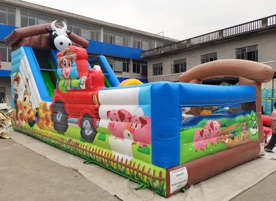 Van de Diacombo van geteerd zeildoek Commercieel Bouncy van het Landbouwbedrijfdieren de Spronghuis Opblaasbaar het Springen Kasteel