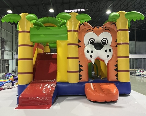 Pvc-de Kastelen van Geteerd zeildoek Opblaasbaar Bouncy Opblaasbaar het Springen Huis Lion Design