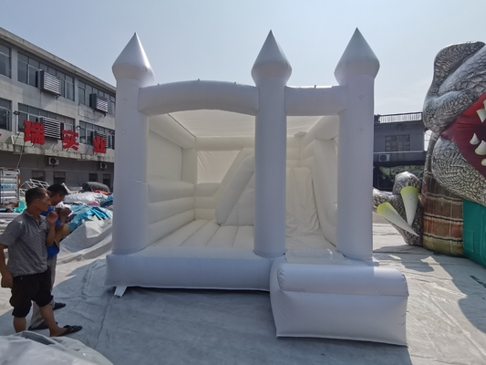 5x4m Commerciële Bouncy van het de Spronghuis van de Kastelen Witte Peuter Opblaasbare het Huwelijksuitsmijter