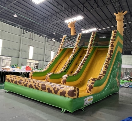 Plato Commercial Giraffe Double Inflatable-het Water glijdt Beeldverhaalthema