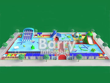 Het commerciële opblaasbare materiaal van het waterpark, het opblaasbare pretpark van het metaalkader
