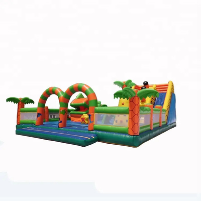 OEM Outdoor Opblaasbare Speeltuin Voor Kinderen Klimmen en Glijden Combo Playland Gigantische Springkastelen