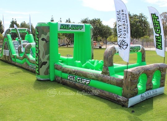 Waterdichte PVC Springkasteel Hindernisbaan Survivor Challenge Opblaasbare buitenspeeltoestellen