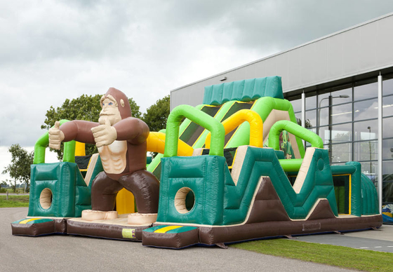 0.55mm PVC Party Castle Bounce House Opblaasbare Jungle Battle Bouncer