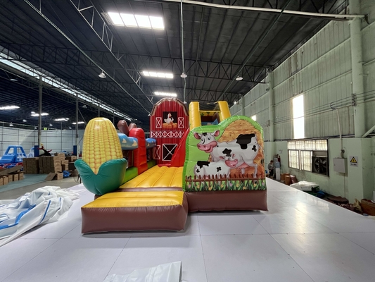 0.55mm PVC Commercial Jumping House Koeien Jumper springkasten