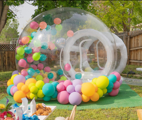 Hoogwaardige koepel Igloo PVC Duidelijke Single Tunnel Outdoor Camping Transparante Opblaasbare Party Bubble Tents Huis