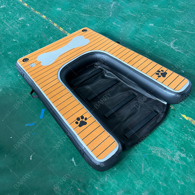 DWF PVC Tarpaulin Opvouwbare zachte opblaasbare zwemladder voor honden