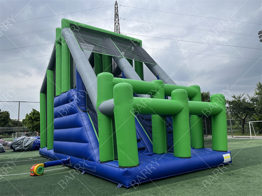 Sport Spel gek springkussen spring toren vrijval opblaasbare spring airbag met platform voor opblaasbare 5K obstakel