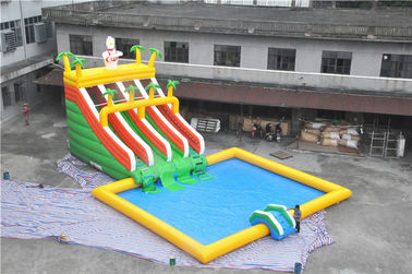 Het duurzame Grote Park van Aqua van de Supermanlucht Opblaasbare met Dia voor Vermaak