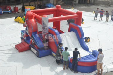 Het Kasteel van Spidermanbouncy, Ronde Opblaasbare Uitsmijter Combo met Dia