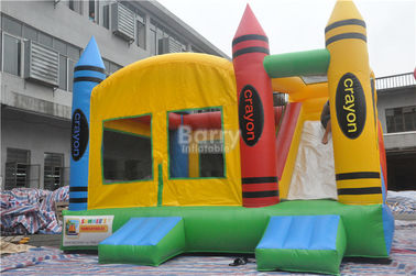 Pvc-Geteerd zeildoek Opblaasbare Combo, 5x4x3.6m Huis van de Jonge geitjes het Opblaasbare Sprong met Dia