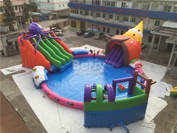 Reuze Openlucht Opblaasbaar Waterpark, de Dia van het de Octopuswater van Douanekinderen