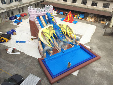 Industriële Grote Opblaasbare Aangepaste het Waterdia's 15*11*8m van de Commerciële Rangdraak