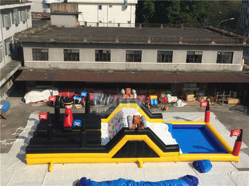 Van het Extreme Inflatable Run Large het Themaslag de Piraatschip van Barry - omhoog Hinderniscursus