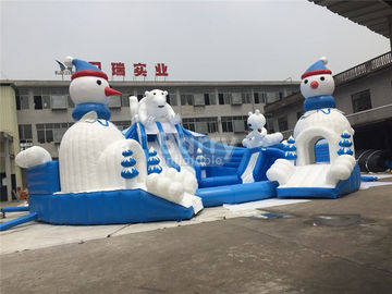 Het openlucht Verbazen draagt Opblaasbaar Waterpark met Diablauw en Wit