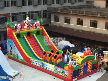Het Kasteel Opblaasbare Speelplaats van de jonge geitjessprong/Opblaasbaar Pretpark Mickey Cartoon Inflatable Amusement Park
