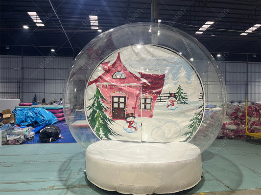 3m Nachtclub Decoratie Kerst Klare sneeuwbol tent opblaasbaar Kerstman Huis Kerstman Grotto Oxford Kerstmis Bubbel tent