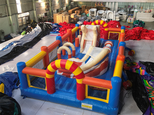 Outdoor Kids Playground opblaasbaar pretpark met glijbaan obstakelbaan
