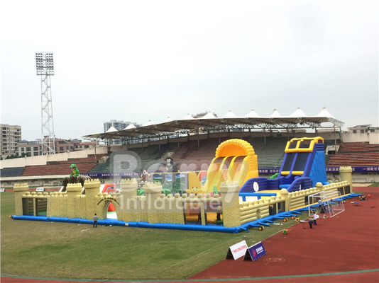 1600m2's Werelds grootste opblaasbare pretpark Indoor Dinosauriërs Outdoor Big Bounce Met Sport Game