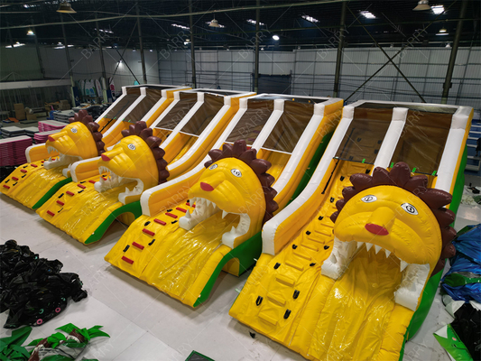 Quality Assurance Lion Inflatable Pool Slides, Inflatable Water Slide For Inground Pools
