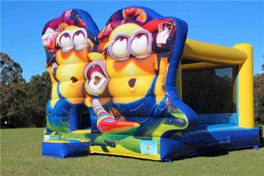 Plato-de Opblaasbare Uitsmijter van pvc Minions voor Jonge geitjes Pret/het Springen het Huis van de Kasteelsprong