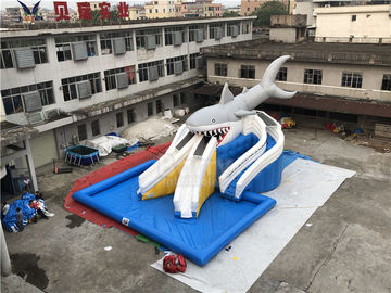 Het de openlucht Mobiele Reuze Opblaasbare Pool van Haaicommecial/Materiaal van het Waterpark