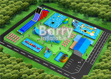 Commerciële Slag - omhoog het Opblaasbare Materiaal van het Waterpark voor Jonge geitjes en Volwassenen