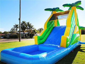 Het industriële Woon Tropische Kleine Pool Opblaasbare Water glijdt 9mL X 3mW X 4.5mH