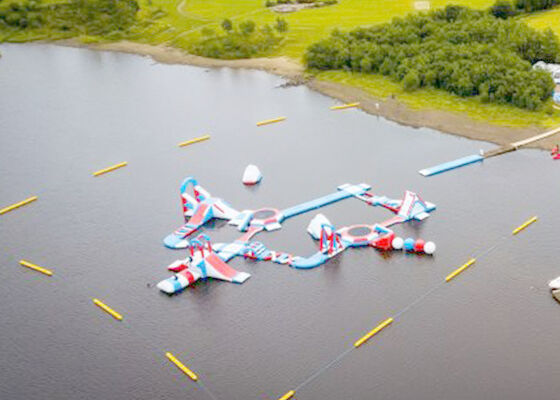 Pvc-Reuze Opblaasbaar het WaterPretpark van het Geteerd zeildoekmeer voor Volwassenen