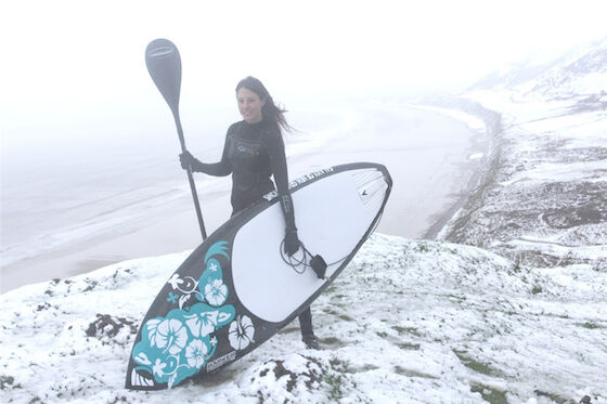EVA Cold Winter Stand Up-Peddel die op Sneeuw Opblaasbaar Ski Board inschepen