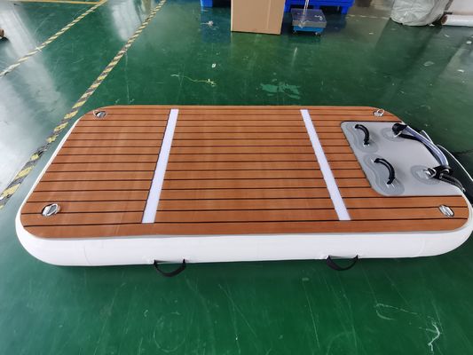 De naar maat gemaakte 3x1m Opblaasbare het Drijven Houten Kleur van het Bootdok