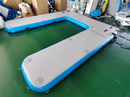 Van het de Vorm Opblaasbare Drijvende Dok van U van de dalingssteek Drijvende het Pontonboot Jet Ski Platform