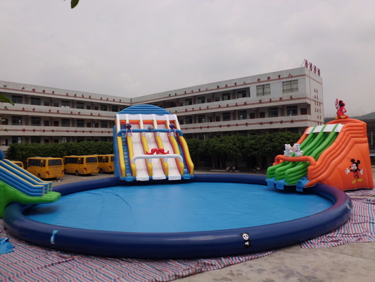 De openlucht Opblaasbare Dia's van het het Park Reuze Opblaasbare Water van de Waterdia met Pool