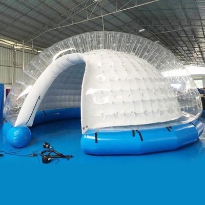 Tent van de de Koepelbel van pvc de Opblaasbare Duidelijke voor Openlucht het Kamperen Familiegebeurtenis
