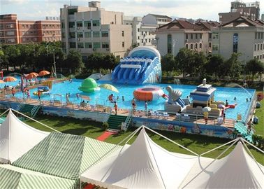 Het Volwassen Opblaasbare Pretpark van het veiligheidskader met Vuurvast pvc