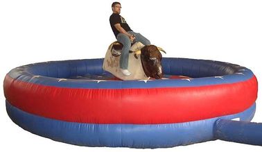 Volwassene die Opblaasbare Mechanische Stier, Stier van de Geteerd zeildoek de Mechanische Rodeo voor 1 Persoon spelen