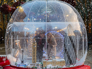 De openlucht Opblaasbare Bol van de Kerstmissneeuw van Reclameproducten Transparante