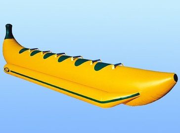 Geel Opblaasbaar Bootspeelgoed 6 Buis van het het Waterspel van de Persoons Towable Banaan